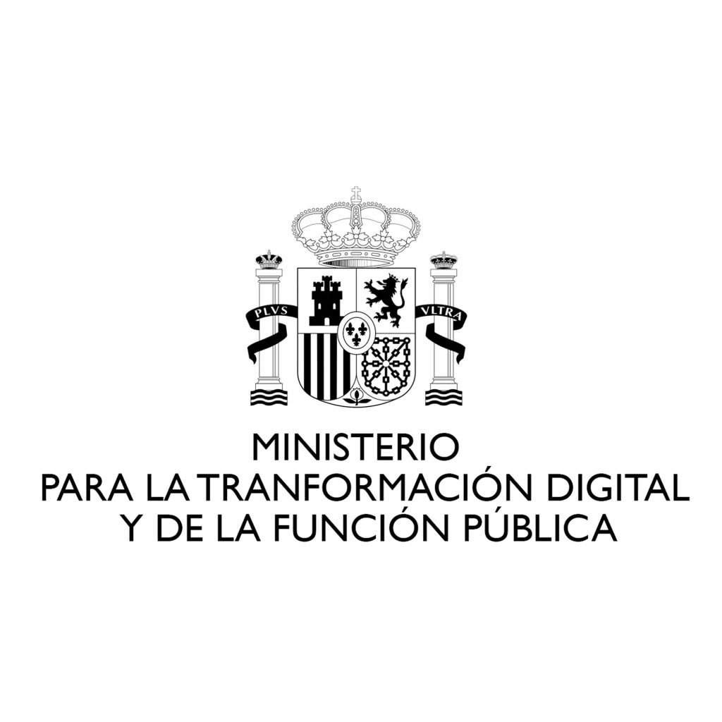 Ministerio para la transformación digital Logotipo Blanco y Negro | Satara