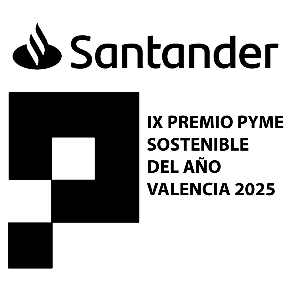 Pyme Sostenible Santander Logotipo Blanco y Negro | Satara